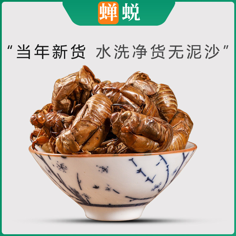 蝉蜕中药材500g野生正品蝉蜕知了壳蝉衣金蝉壳药用水洗新货可磨粉