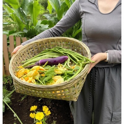 竹编果盘家用洗菜筐创意有孔水果