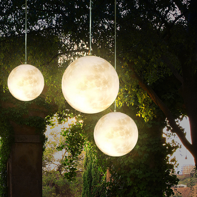 户外吊灯太阳能月球灯防水挂树灯室外花园气氛灯阳台庭院灯月亮灯