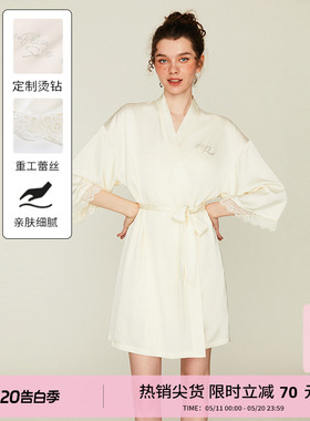 DPLAYSWEET法式复古白色性感镂空吊带睡裙女士纯欲轻奢缎面睡衣