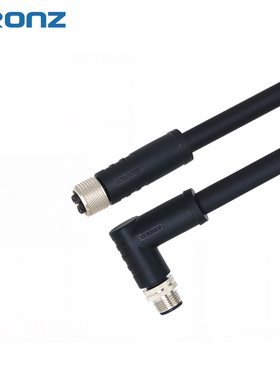 KRONZ克朗兹M12电源连接线M1205K-1/P00K电缆防水接插件插头K码