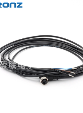 KRONZ克朗兹公母插头M12连接线M1203FA-5/P00电缆防水接插件接头
