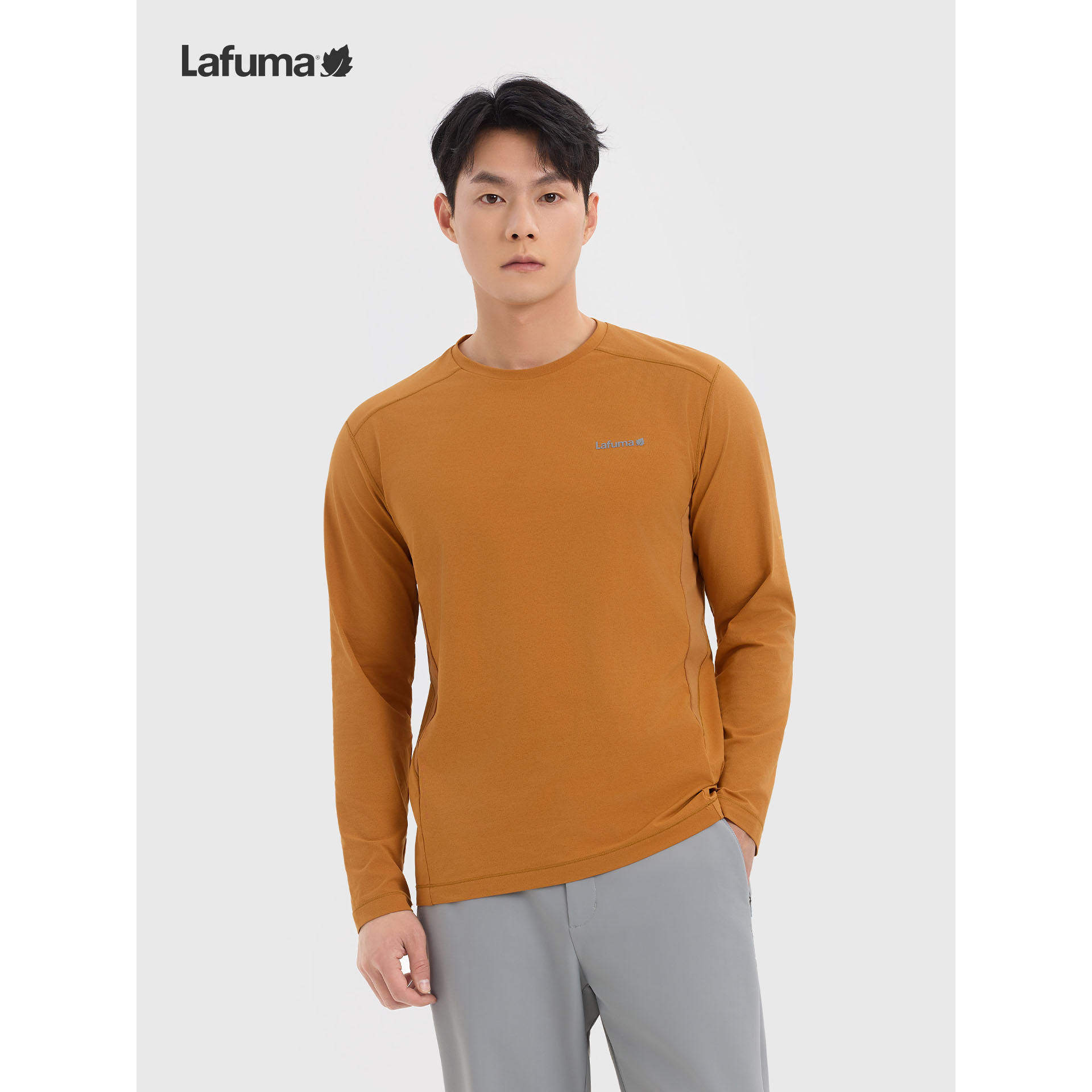 LAFUMA户外秋冬速干圆领长袖T恤男士休闲运动跑步防晒衣LMTS5CL80