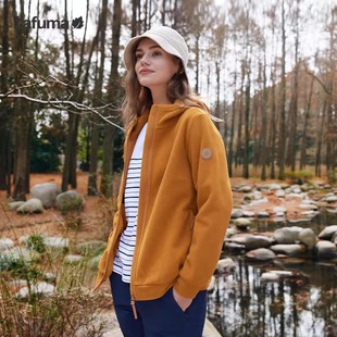 LAFUMA乐飞叶户外秋冬Polartec保暖抓绒连帽摇粒绒外套LFJA4CR61