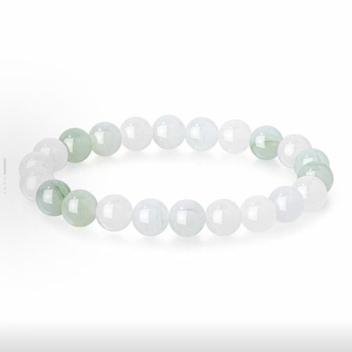 手串天山翠冰飘花卡8手串女士佩戴