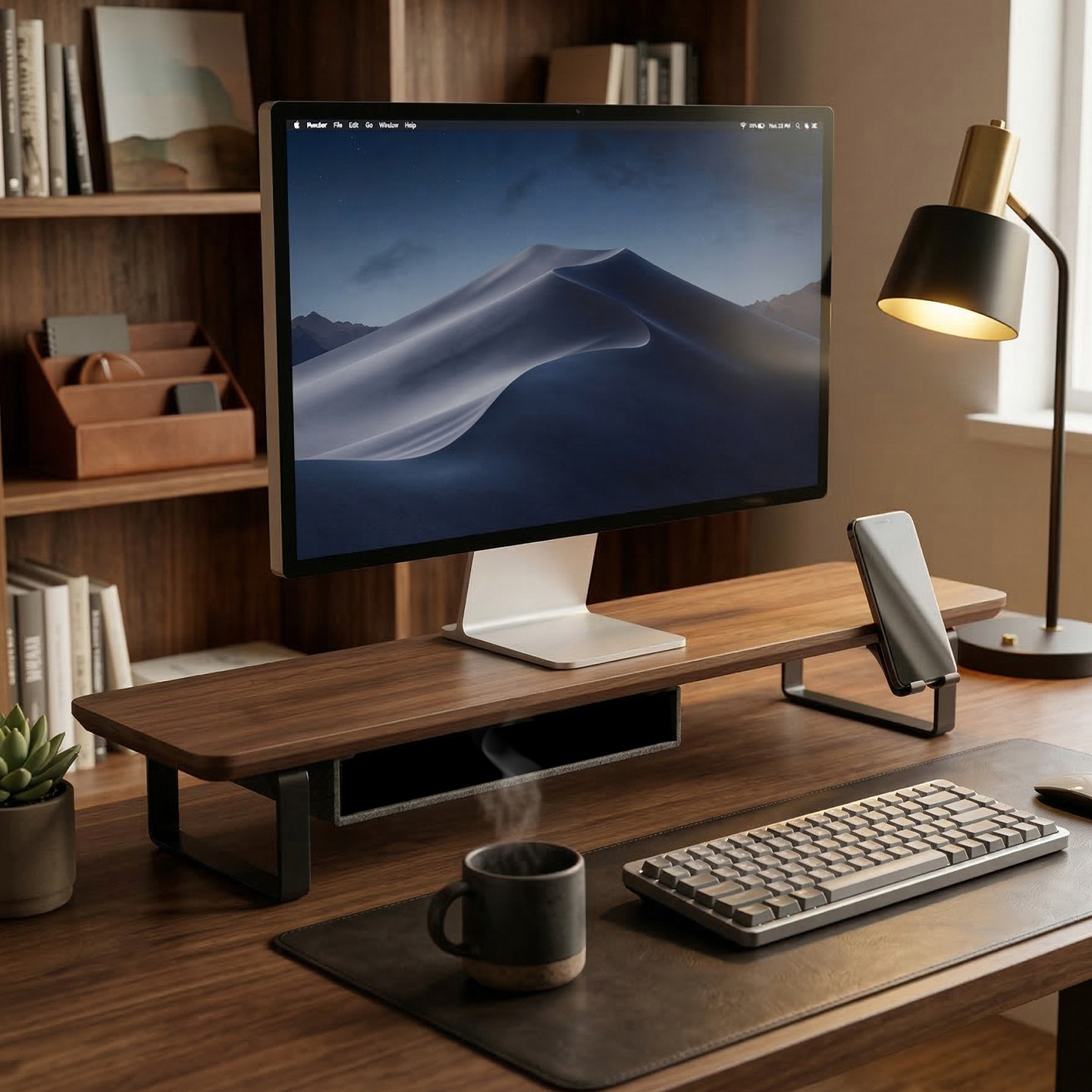 者纳里 实木电脑增高架养龙虾神器桌面台式显示器屏幕笔记本支架