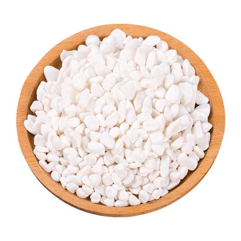 100斤白色石子大小鹅卵石头庭院铺地装饰造景枯山水天然石子