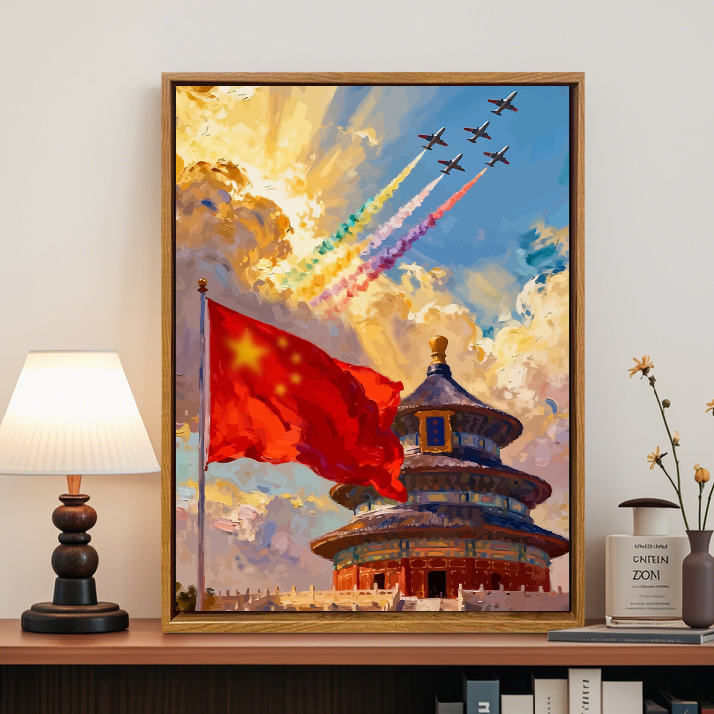 红色爱国主题DIY数字油画军人