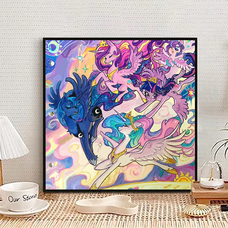卡通小马宝莉儿童DIY数字油画