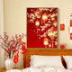 中国风新年灯笼数字油画DIY手工绘填充涂色元 饰挂画 宵花灯油彩装