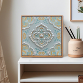 宋锦珍珠画DIY材料全套数字油画非遗手工高级感活动团建装 饰挂画