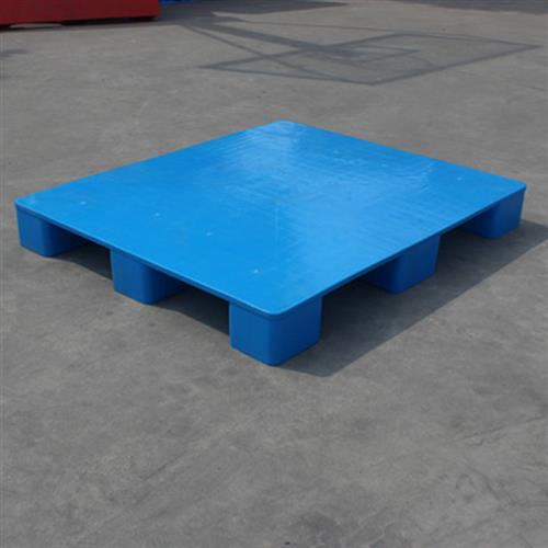 仓库货物叉车物流周转上货架用塑胶卡板1210平面九脚塑料托盘