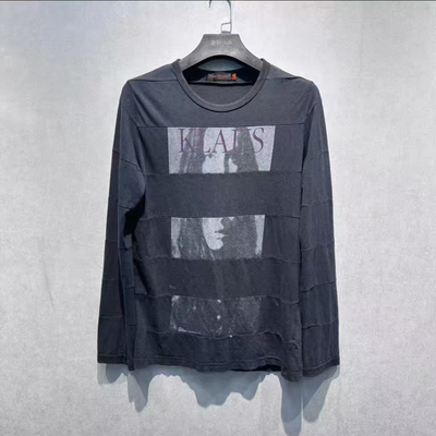 Undercover06ss 绝版高街风Klaus人像拼接做旧街头潮牌长袖卫衣