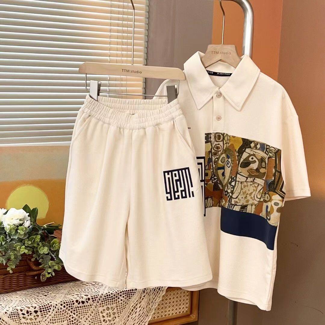 原版质量套装夏季儿童装短裤两件套速干篮球服夏装中大童薄款衣服