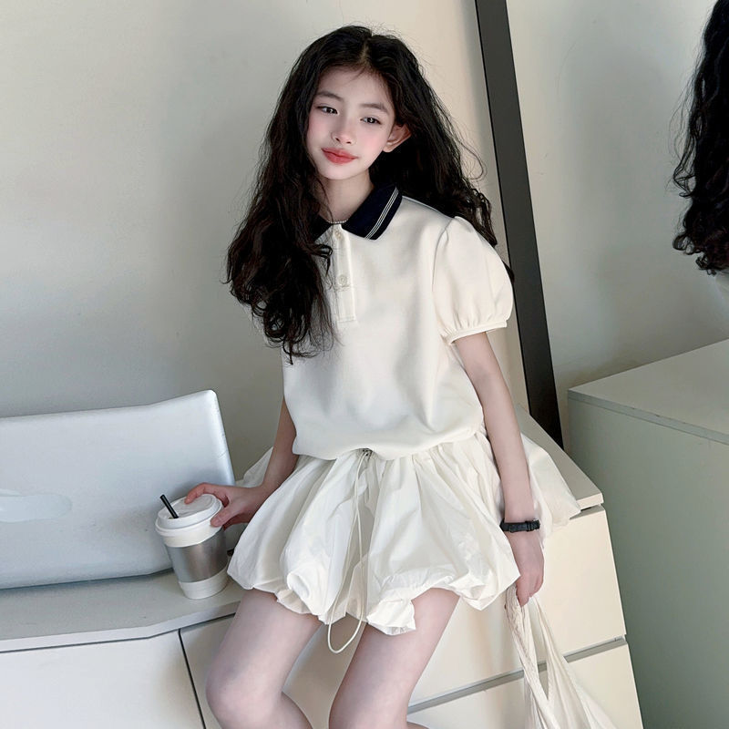 女宝韩版花苞裙摆休闲连衣裙