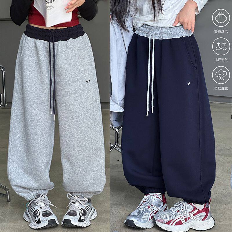 女童卫裤2026春款中大童儿童运动裤宽松洋气小女孩休闲长裤