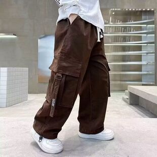 婴儿宝宝拼接设计感休闲裤 宽松百搭儿童马裤 女童 子秋装 男童裤