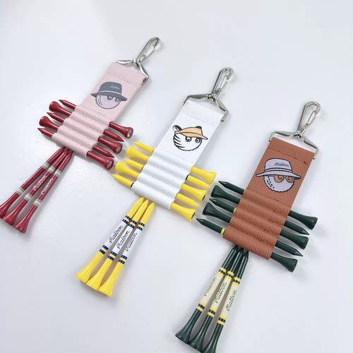 正品高尔夫木头球钉潮玩卡通插排golf Tee高尔夫球拖托高尔夫配件