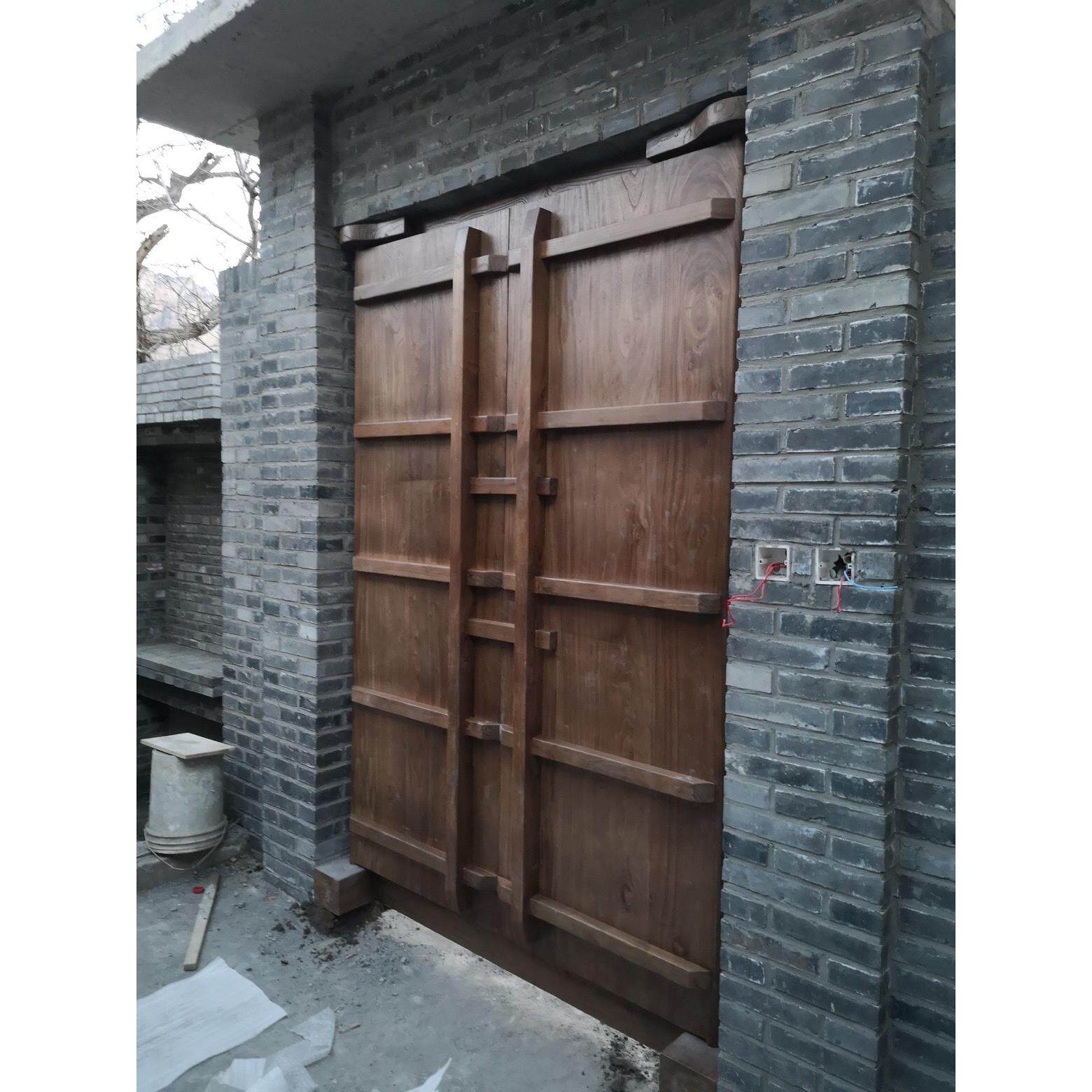 中式实木大门仿古榆木对开门庭院茶楼自建房别墅进户门民宿寺庙