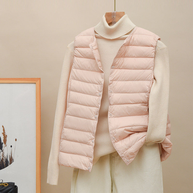 波斯橙官方旗舰店羽绒内胆马甲女短款轻薄羽绒服2026年冬季新款内