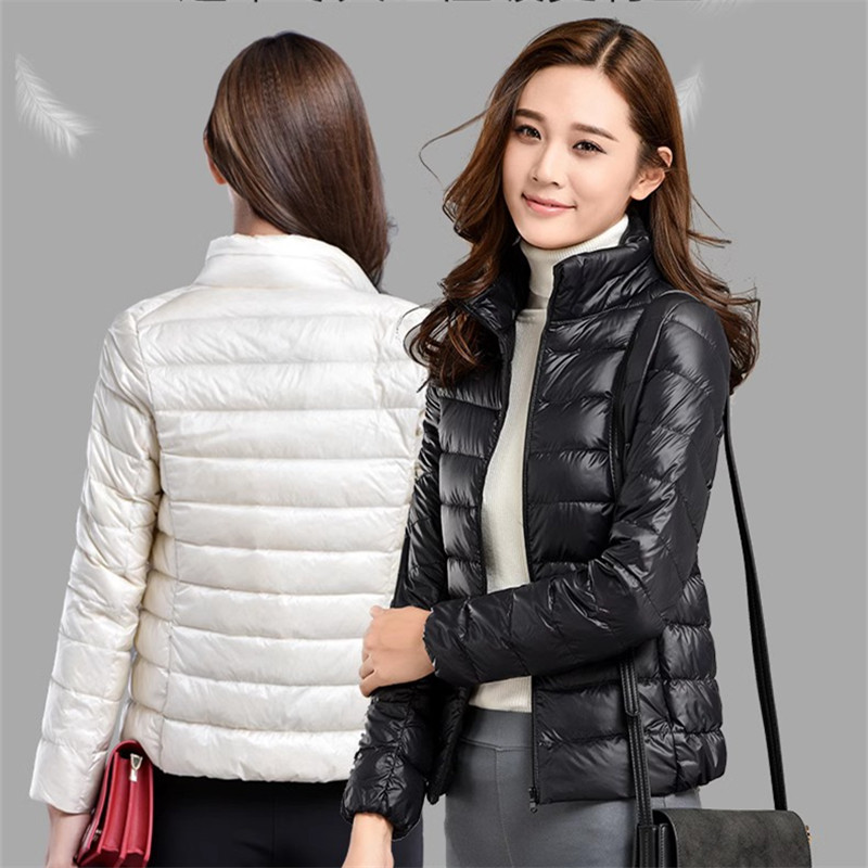 波斯豋官方旗舰店中老年胖人轻薄羽绒服女妈妈装 加肥加大码短款
