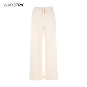 米白韩系简约休闲裤 wana 女 25冬季 新品 try羊毛磨毛显瘦厚款 直筒裤
