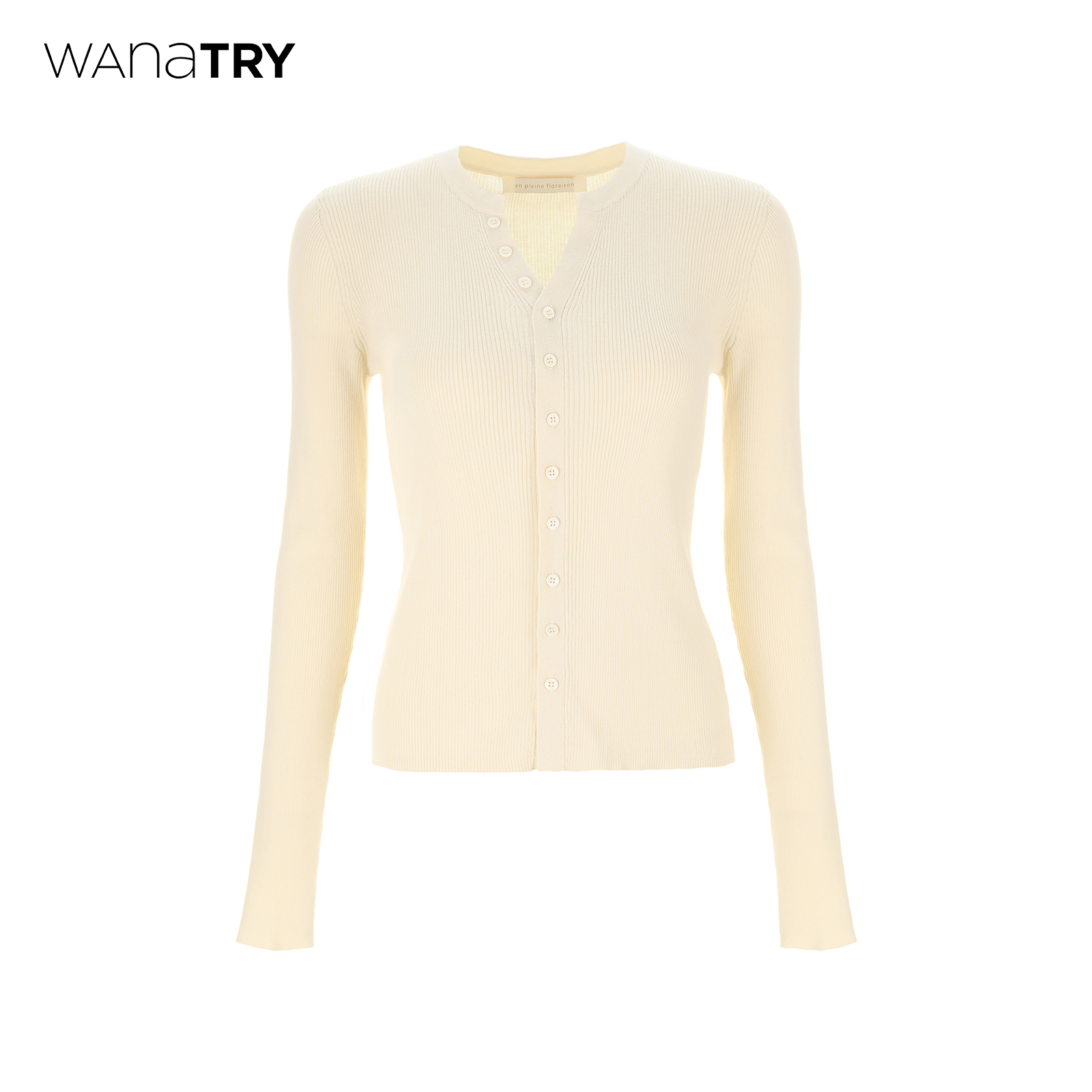 wanatry修身v领显瘦简约针织衫