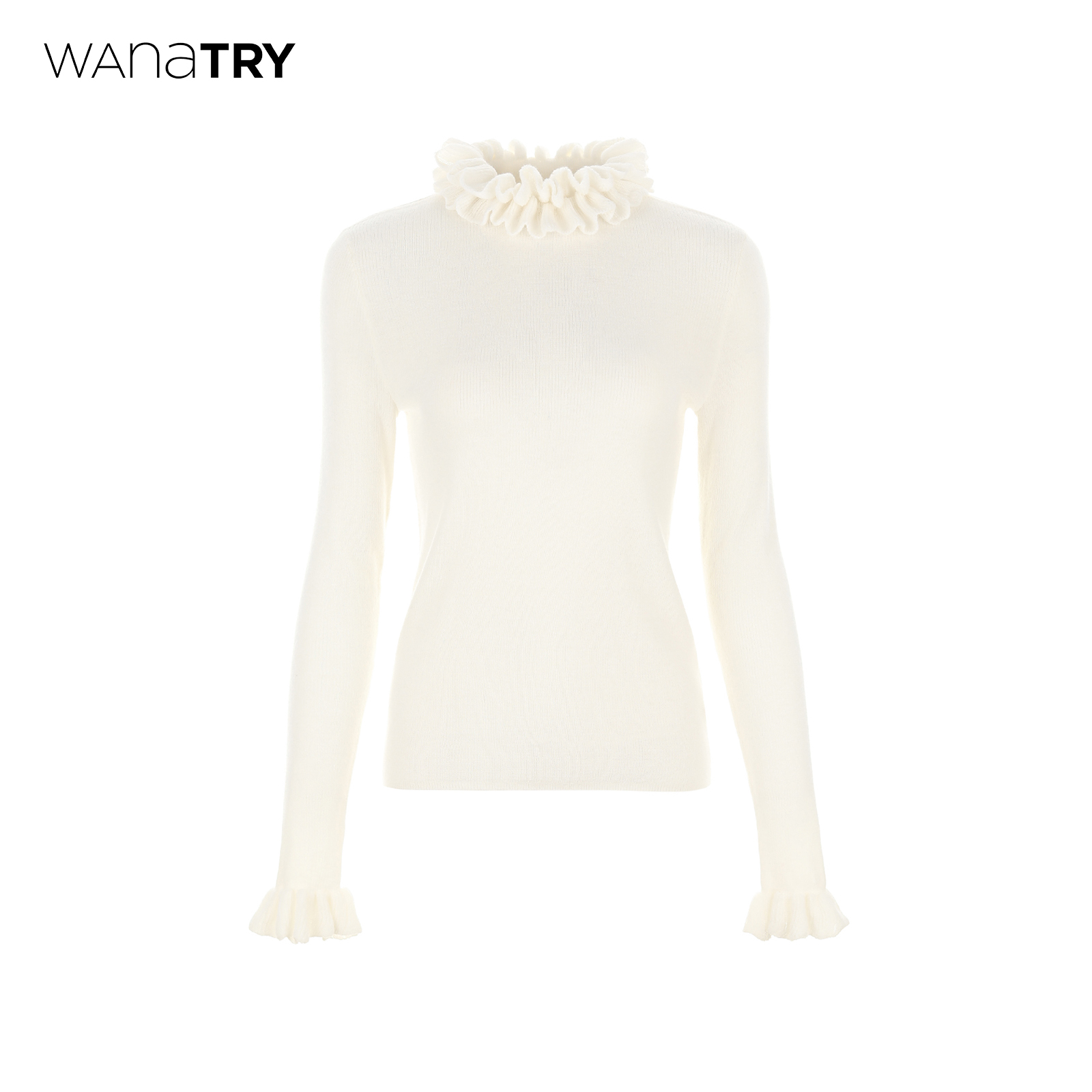 wanatry羊毛花边领设计感针织衫