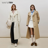 新品 气质外套 try极简立领老钱廓形长款 风衣春季 明星同款 wana