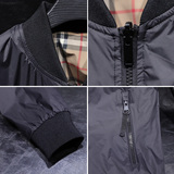 2025新款棒球领夹克衫男士欧洲站潮牌薄款双面服外套2507-P155，男装夹克，电商D316