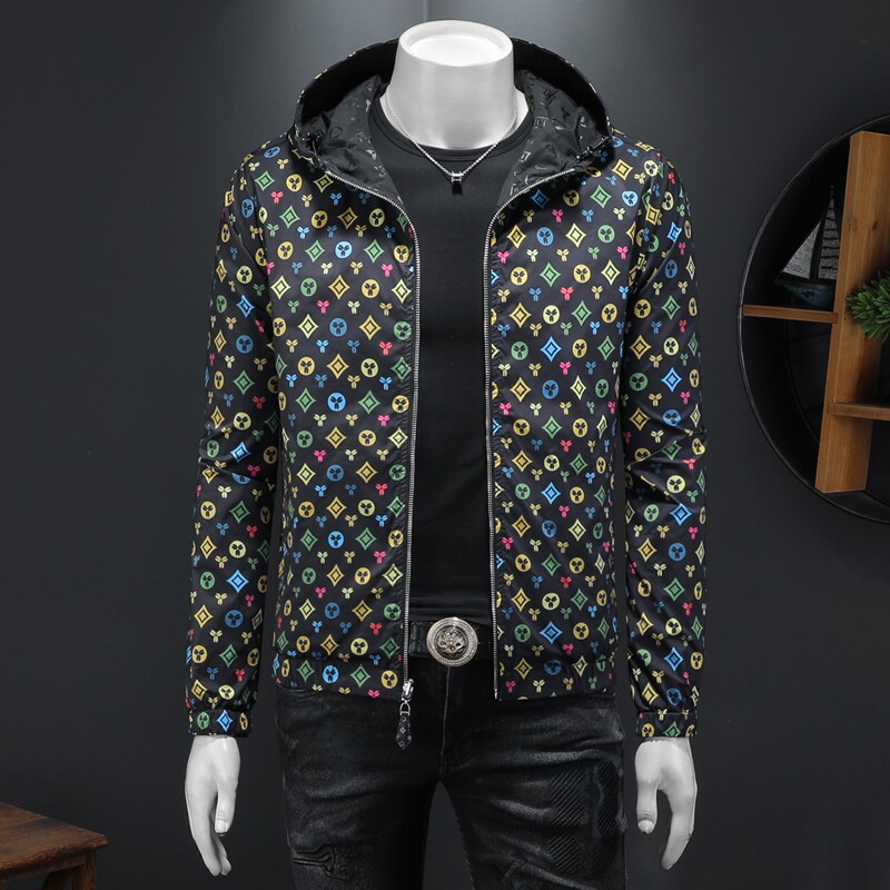 双面穿防风连帽外套2025秋季新款刺绣夹克男装JK2543-P155，商品下架区商品下架区，电商D316