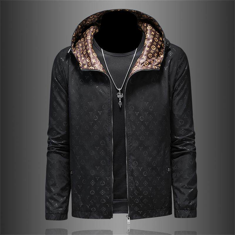 2025春季连帽外套男新款机车骑士百搭纯色拉链上衣潮JK115-P145，商品下架区商品下架区，电商D316