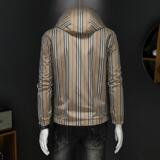 2025春季新款男士连帽格子外套休闲帅气两面穿夹克JK2510-P155，男装夹克，电商D316