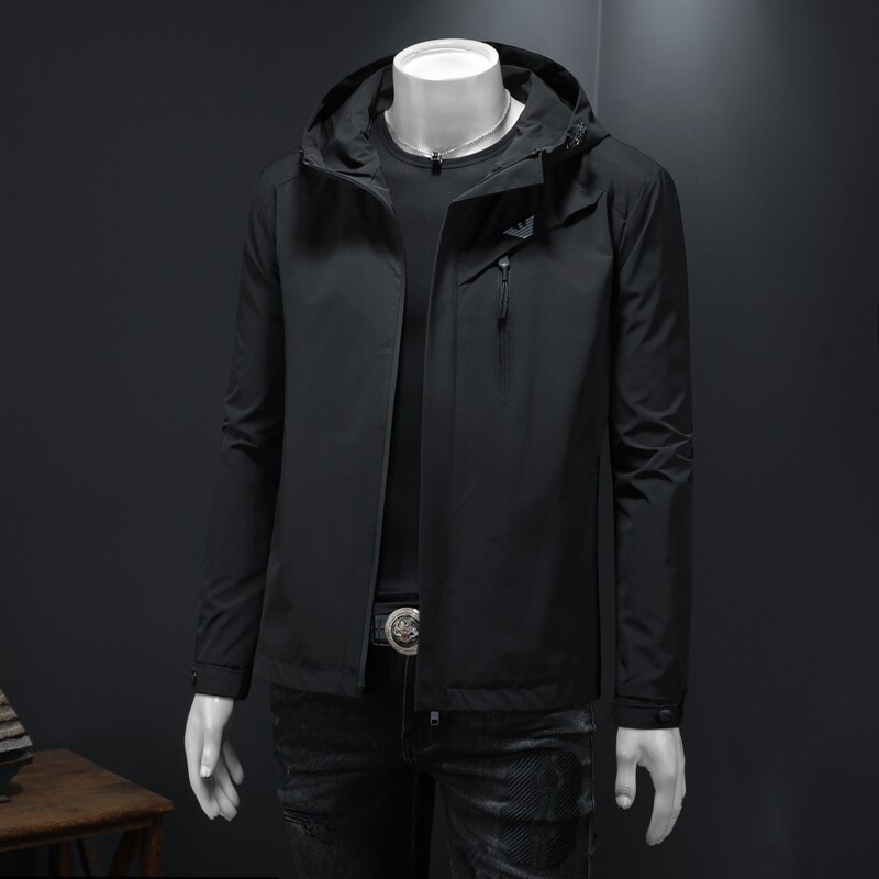 2025秋冬欧货连帽外套男新款纯色拉链夹克JK2137-P150,商品下架区,电商D316
