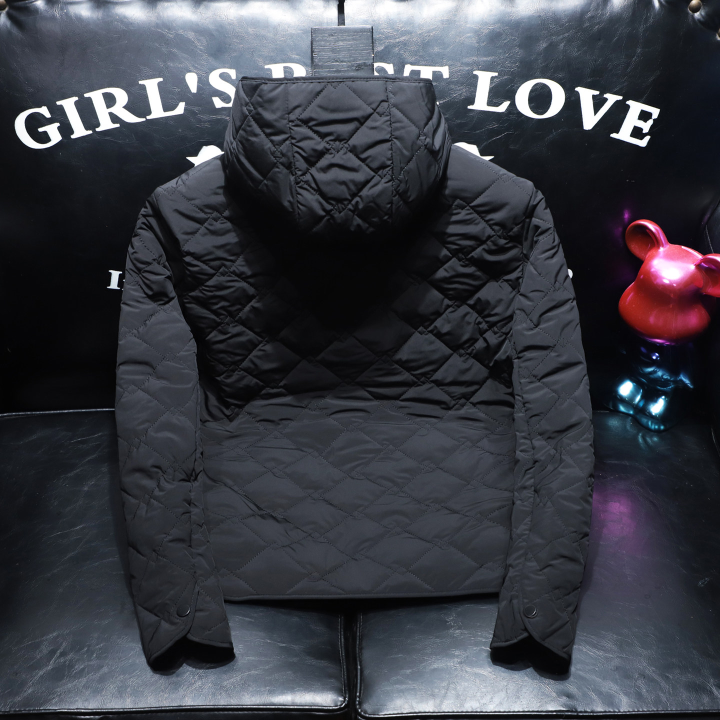 菱形格子保暖棉服冬新款男士高端品质连帽棉衣D316-88907-P180,男装棉衣,电商D316