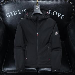 冬季轻薄款棉服男修身纯色简约连帽棉衣外套89869-P185