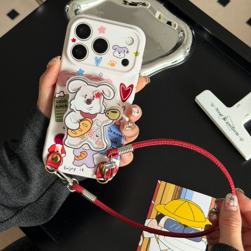 面包狗狗适用苹果18promax菲林手机壳iPhone17全包软壳华为P90简约防护小米VIVO可爱个性荣耀一加OPPO三星