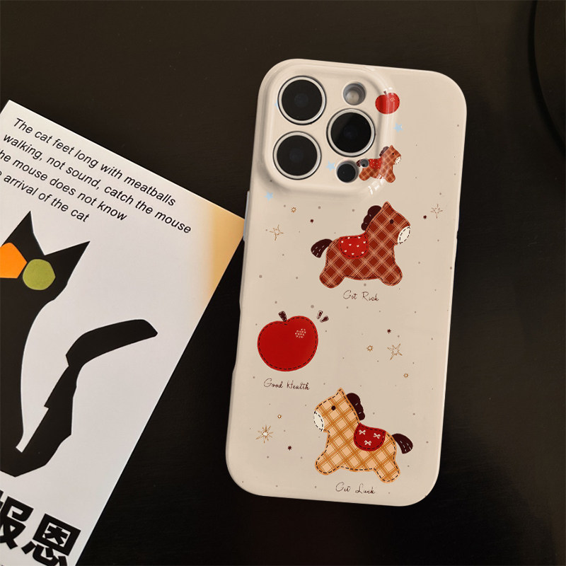 苹果小马适用苹果17promax菲林手机壳iPhone16全包软壳华为P80小米VIVOX300荣耀一加OPPO韩版ins风保护套好运