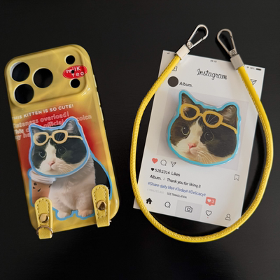 奶茶猫咪适用苹果17promax菲林手机壳iPhone16全包软壳华为P80小米VIVOX300荣耀一加OPPO韩版ins风保护套可爱