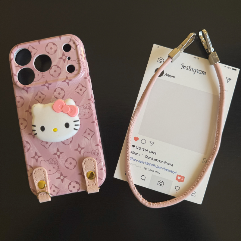 羽纱粉猫适用苹果17promax菲林手机壳iPhone16全包软壳华为P80小米VIVOX300荣耀一加OPPO韩版ins风保护套轻奢