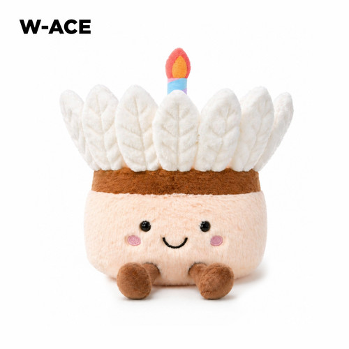 W-ACE羽毛球蛋糕毛绒公仔