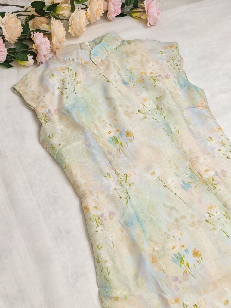 【花妖】落萦少女改良旗袍新中式连衣裙日常可穿小个子复古民国