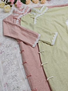 【泡芙】落萦古法旗袍全开襟平裁秋冬少女连衣裙小个子日常可穿