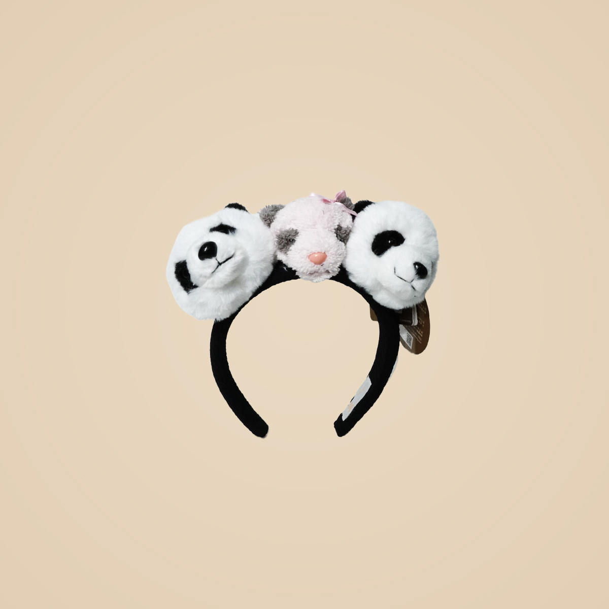 长隆纪念品 野生动物世界大熊猫萌萌妹猪一家三口 可爱发箍 装扮