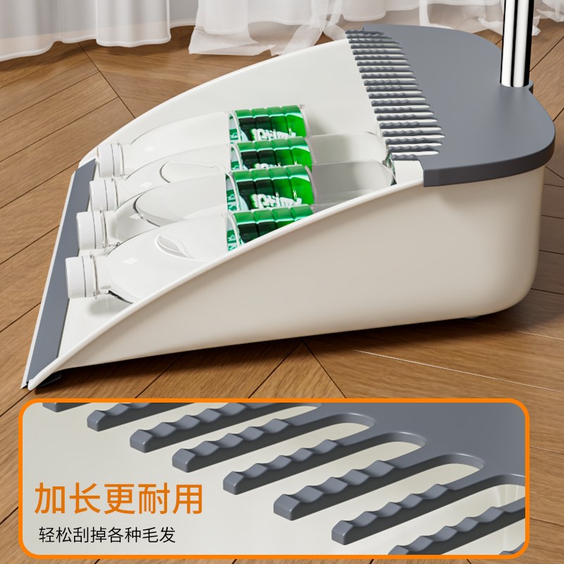 扫帚簸箕组合家用猪鬃毛扫地畚箕笤帚木地板专用软毛天然棕毛捎把