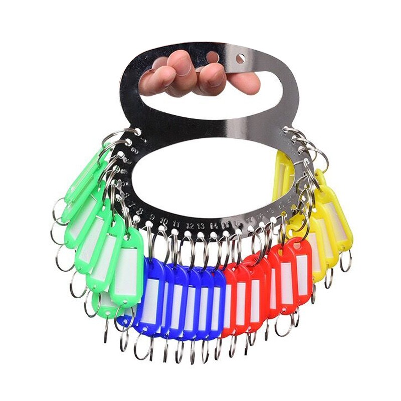 加厚金属钥匙盘钥匙圈收纳可标记锁匙牌串钥匙板分类管理钥匙环扣