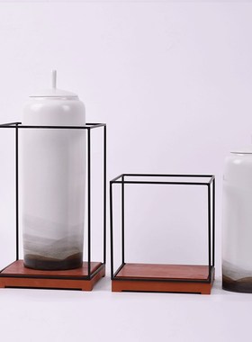 新中式陶瓷储物罐摆件客厅博古架书房书柜玄关艺术摆设软装样板房