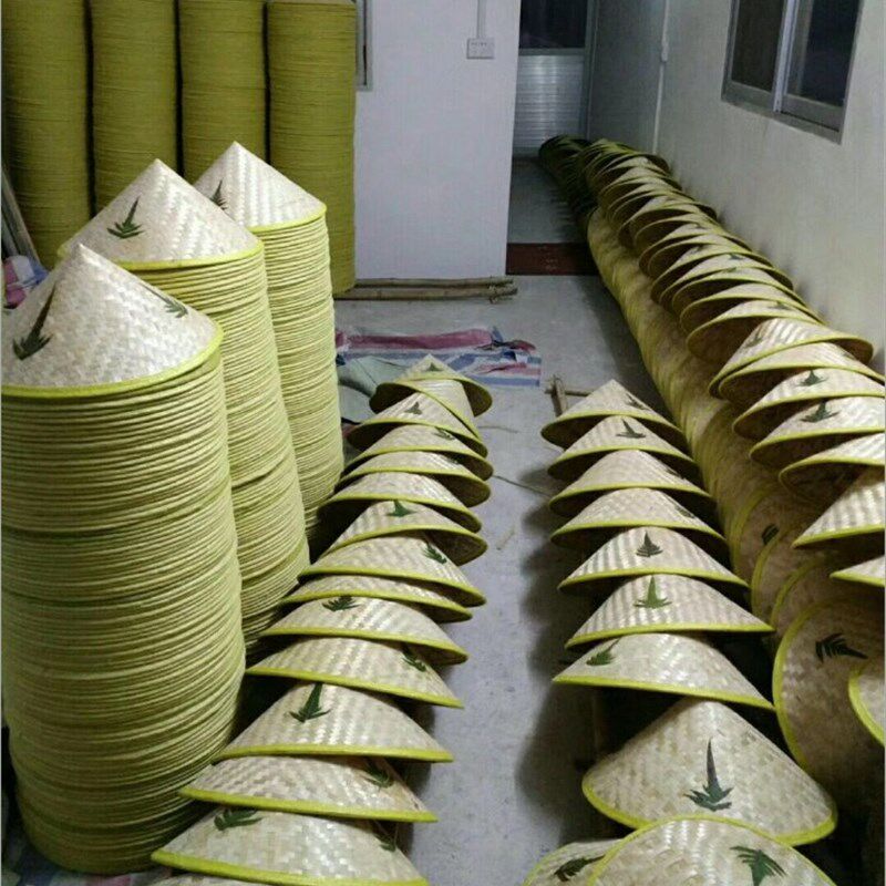 纯手工竹编斗笠帽农民竹帽遮阳防雨防晒舞台表演演出道具成人斗笠