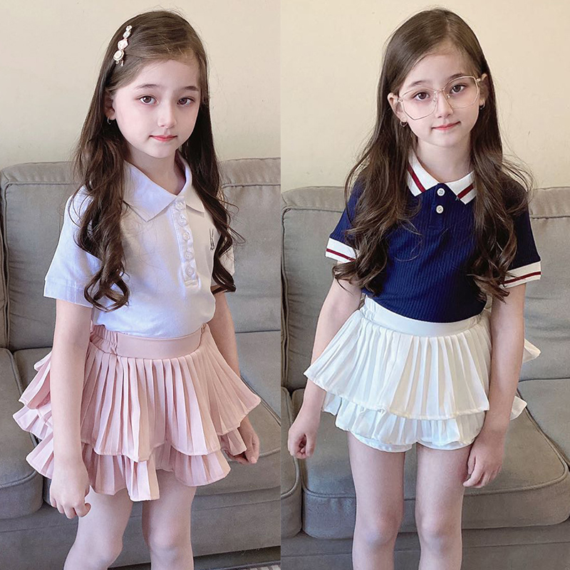 女童蓬蓬半身裙中大儿童短裙子女孩舞蹈百褶裙时髦蛋糕防走光裙裤