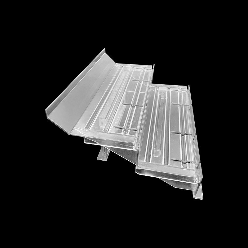 超市冷风柜陈列阶梯展示台透明多层生鲜架风幕柜陈列支架透明支架